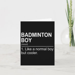 Tarjeta Badminton Boy Noun Definition Shuttle Pl