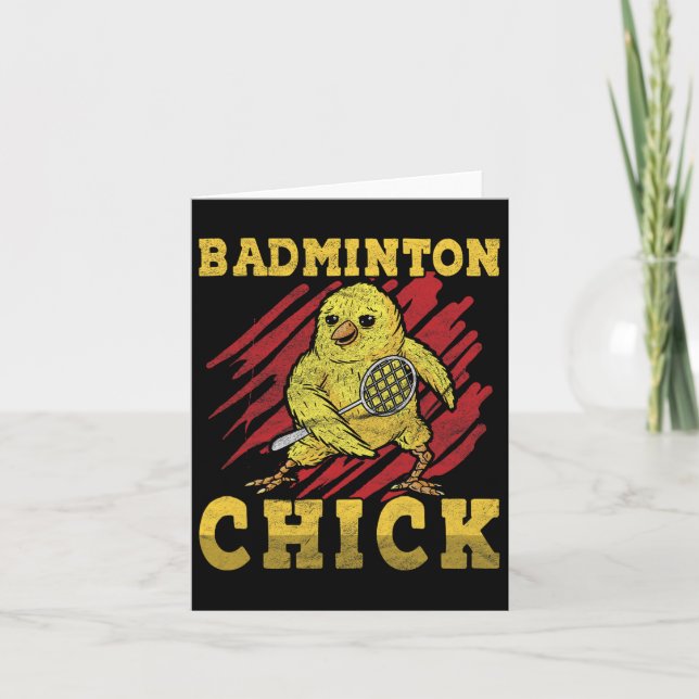 Tarjeta Badminton Chick (Anverso)
