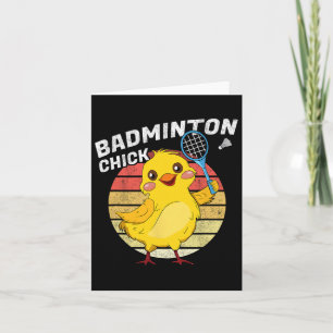 Tarjeta Badminton Chick Retro Tormenta de las mujeres de B