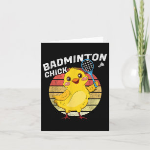Tarjeta Badminton Chick Retro Tormenta de las mujeres de B