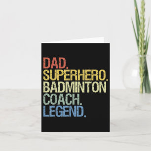 Tarjeta Badminton Coach Dad