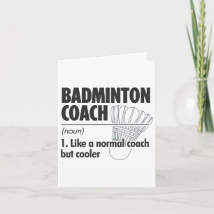 Tarjeta Badminton Coach Noun Definition Badminton Sports P