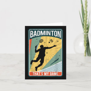 Tarjeta Bádminton Cómo Rueda Vintage Ese Es Mi Juego 