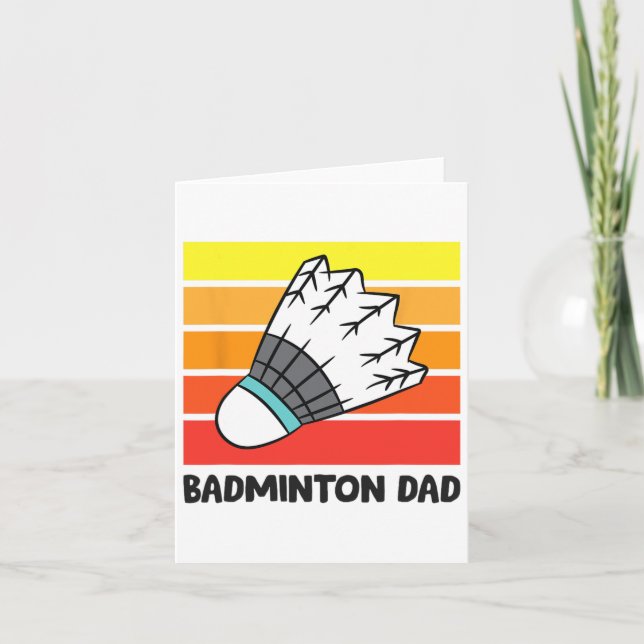 Tarjeta Badminton Dad Funny Badminton Padre 1 (Anverso)