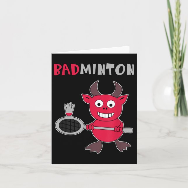 Tarjeta Badminton Devil Badminton Player Shuttle Sm (Anverso)