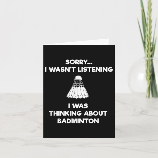 Tarjeta Badminton - Divertido escucha (Anverso)