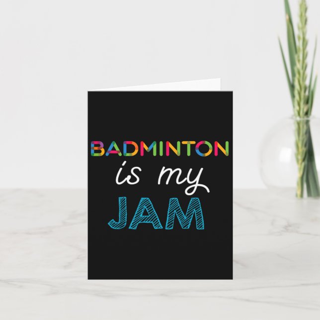 Tarjeta Badminton es mi diseño Jam Badminton (Anverso)