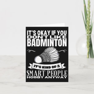 Tarjeta Badminton Es Para Gente Inteligente Transbordador 