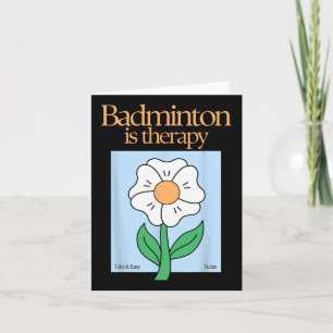 Tarjeta Badminton es Terapia Racket Stress Relief Mi