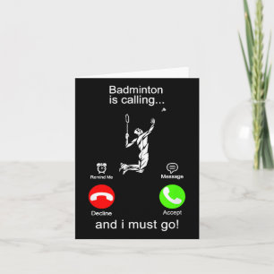 Tarjeta Badminton está llamando