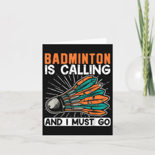 Tarjeta Badminton Está Llamando Y Debo Ir De Transporte