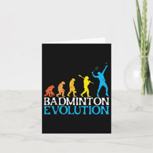 Tarjeta Badminton Evolution Monkey Badminton Player Badmin