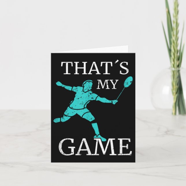 Tarjeta Badminton Funny Cita al jugador de Badminton (Anverso)