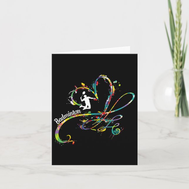 Tarjeta Badminton Game Player Shuttle Player (Anverso)