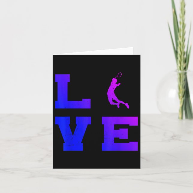 Tarjeta Bádminton Hombre Mujer Jugador de bádminton Volant (Anverso)