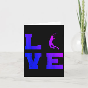 Tarjeta Bádminton Hombres Mujeres Jugador de bádminton Vol