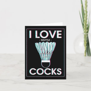 Tarjeta Badminton I Love S Badminton Badminton
