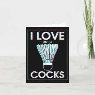 Tarjeta Badminton I Love S Badminton Badminton
