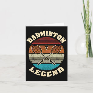 Tarjeta Badminton Leyenda de cruzamiento de Guay Retro