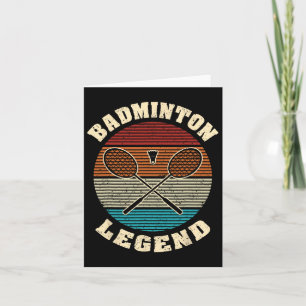 Tarjeta Badminton Leyenda de cruzamiento de Guay Retro