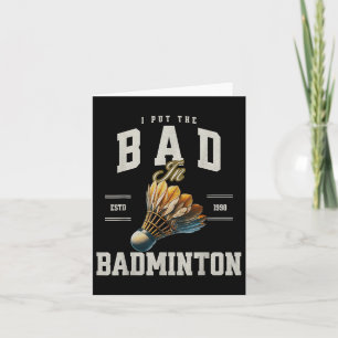 Tarjeta Badminton Lo Puse Malo En El Transbordador Badmint