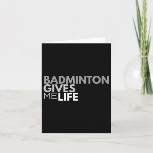 Tarjeta Badminton Me Da Vida Tee Badminton Cita