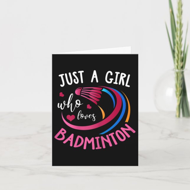 Tarjeta Badminton Me Da Vida Tee Badminton Cita (Anverso)