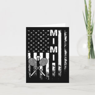 Tarjeta Badminton Mimi Bandera Estadounidense Vintage Chri