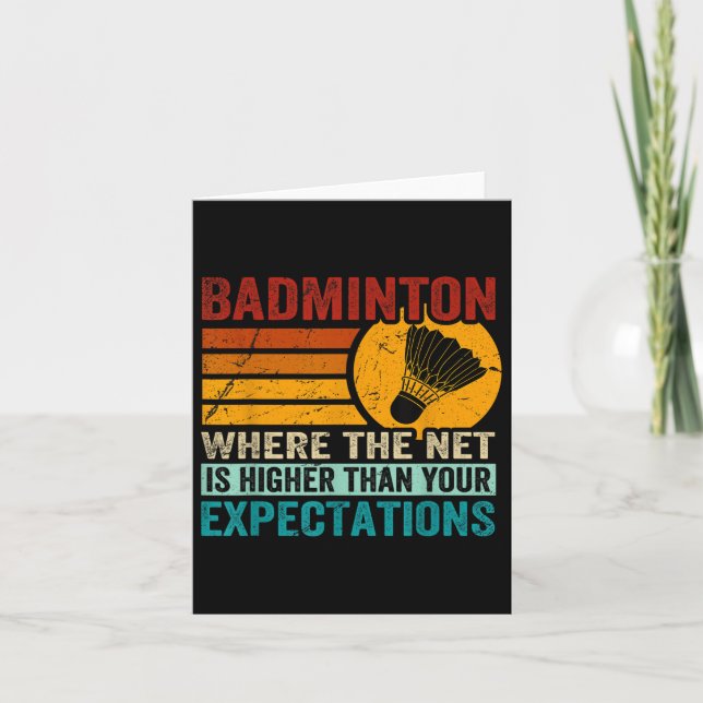 Tarjeta Badminton - Net es superior a tus expectativas (Anverso)