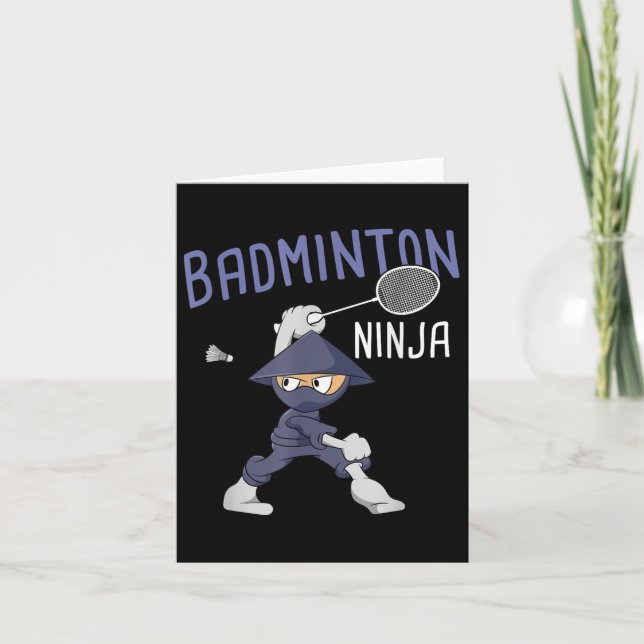 Tarjeta Badminton Ninja Niños Transporte Badminton (Anverso)