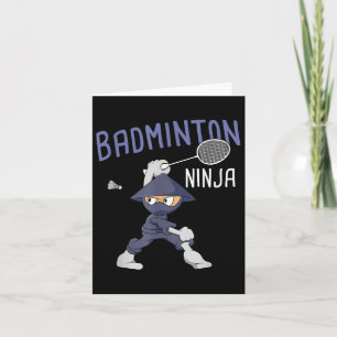 Tarjeta Badminton Ninja Niños Transporte Badminton