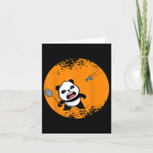 Tarjeta Badminton Panda Bear Shrub Spirit Animal Giant Rol