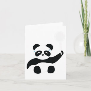 Tarjeta Badminton Panda se está haciendo sudoroso