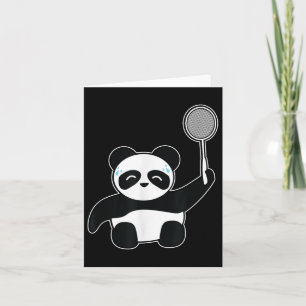 Tarjeta Badminton Panda se está haciendo sudoroso