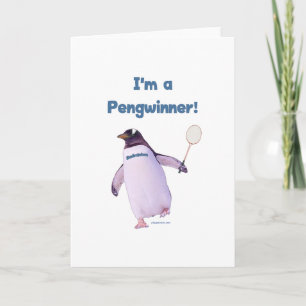 Tarjeta Badminton Penguin