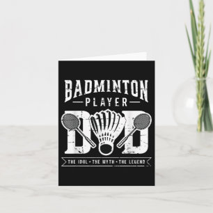 Tarjeta Badminton Player Dad The Shuttle Player Badminton