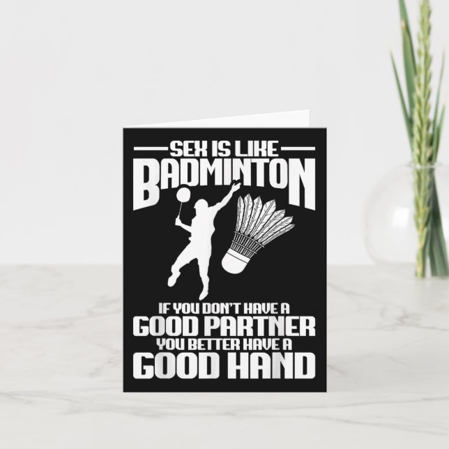 Tarjeta Badminton Player Good Hand Shuttle Player Badminto (Anverso)