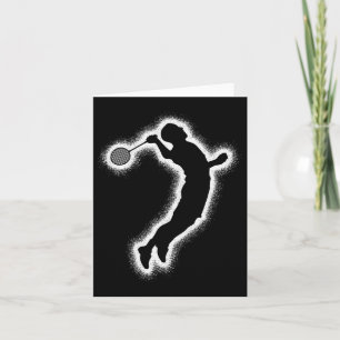 Tarjeta Badminton Player Shuttle Boys Badminton Men