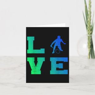 Tarjeta Badminton Player Shuttle Squash Mens Badminton