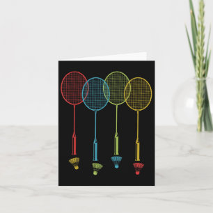 Tarjeta Badminton Player Team Shuttle Coach Match Badminto
