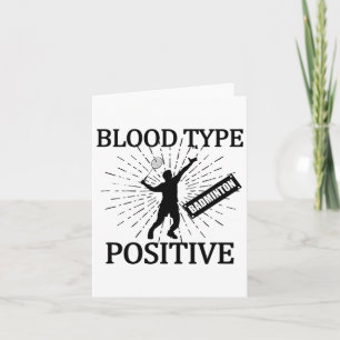 Tarjeta Badminton Positive Shuttle Court Game Sport Badmin