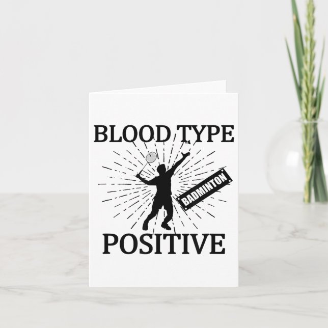 Tarjeta Badminton Positive Shuttle Court Game Sport Badmin (Anverso)