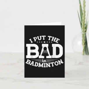 Tarjeta Badminton, Puse Lo Malo En Badminton, Cero Gracios