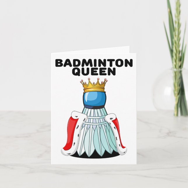 Tarjeta Badminton Queen Chicas Badminton Camisas mujeres B (Anverso)