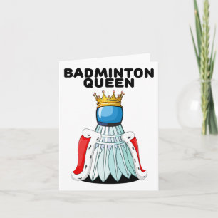 Tarjeta Badminton Queen Chicas Badminton Camisas mujeres B