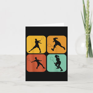 Tarjeta Badminton retro I Racket I Badminton