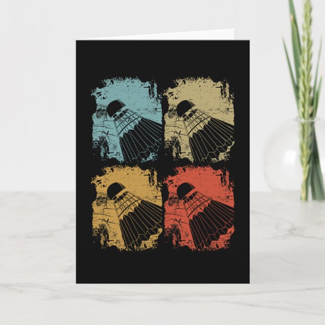 Tarjeta Badminton Retro Vintage (Anverso)