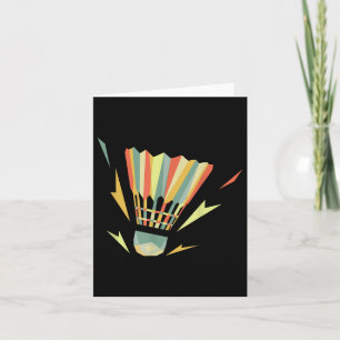 Tarjeta Badminton Retro Vintage Shuttle