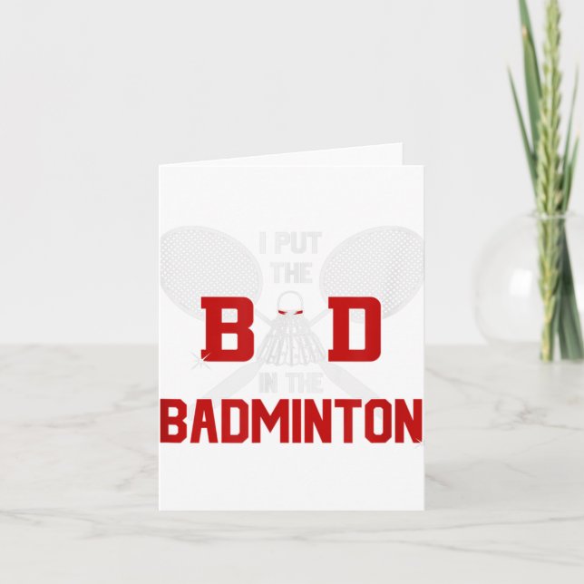 Tarjeta Badminton Sin Mi Mal Es Minton (Anverso)