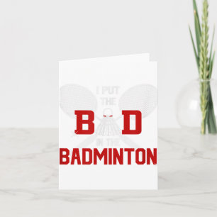 Tarjeta Badminton Sin Mi Mal Es Minton